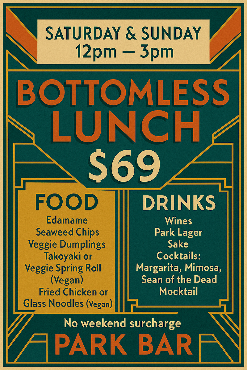 Menu, Park Bar