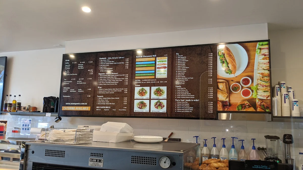 Menu, Anne’s Pantry Box Hill South