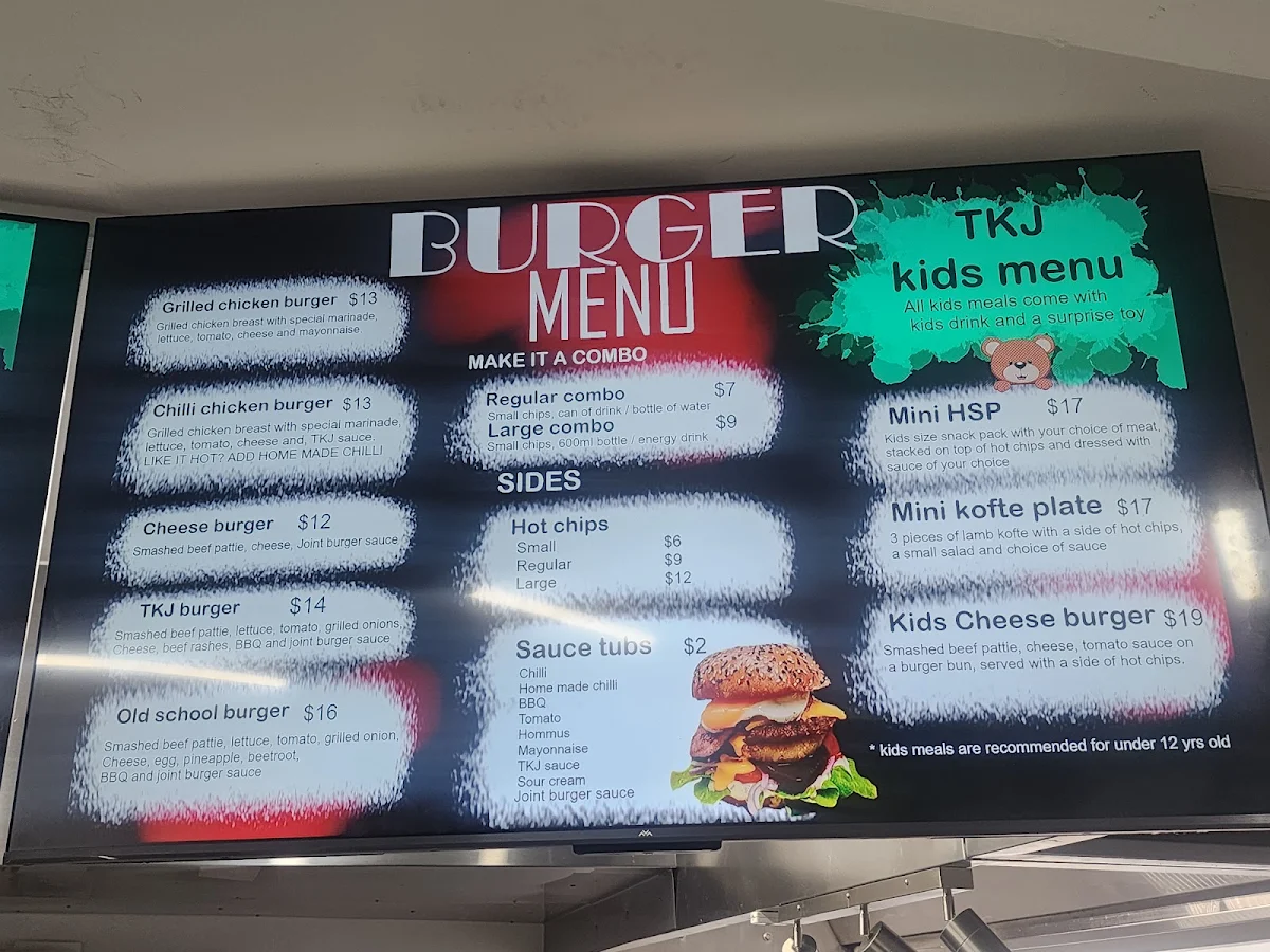 Menu, Turkish Kebab Joint