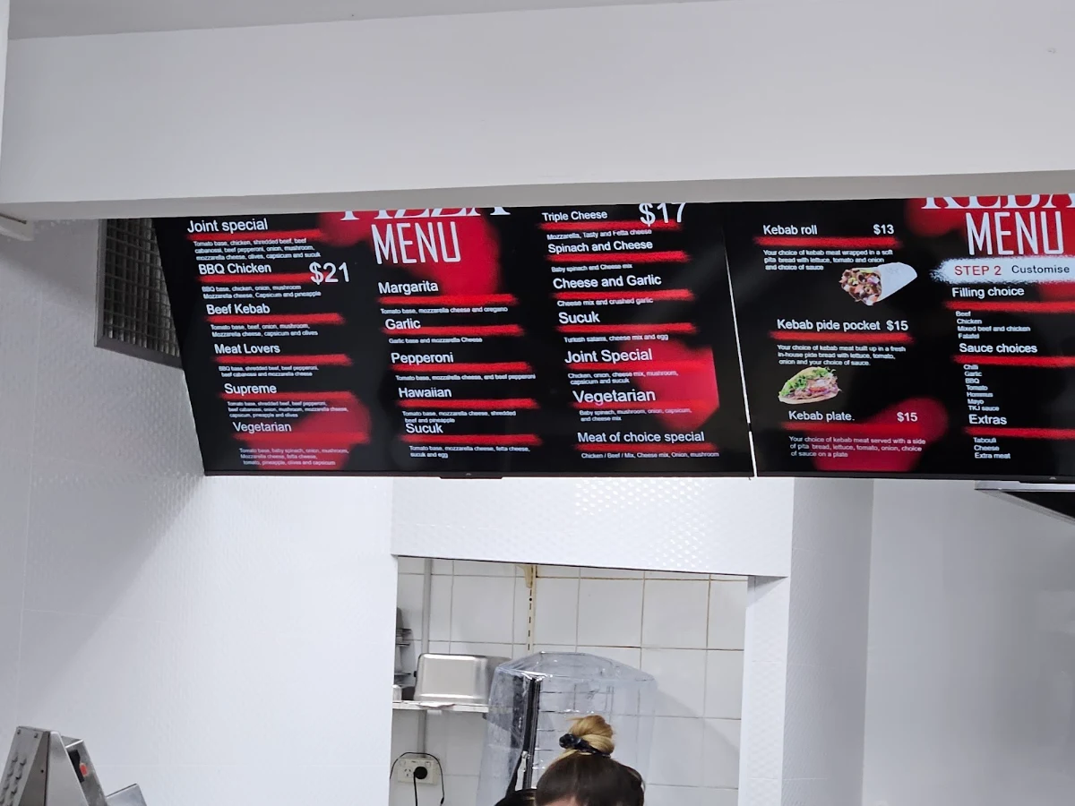 Menu, Turkish Kebab Joint