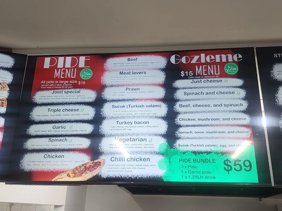 Menu, Turkish Kebab Joint
