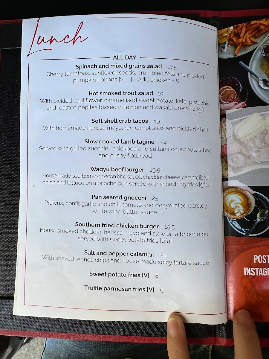 Menu, Social Brew Cafe