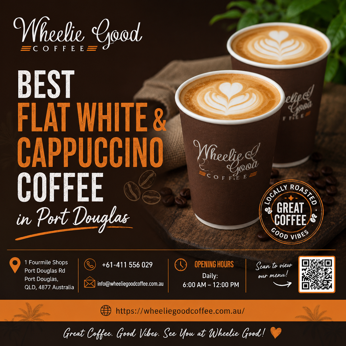 Menu, Wheelie Good Coffee