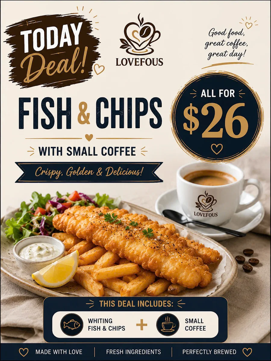 Menu, LOVEFOUS COFFEE & TEA