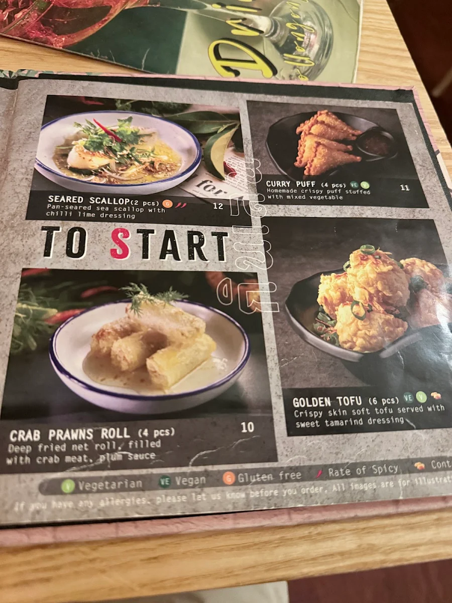 Menu, Kinn Thai Wollongong