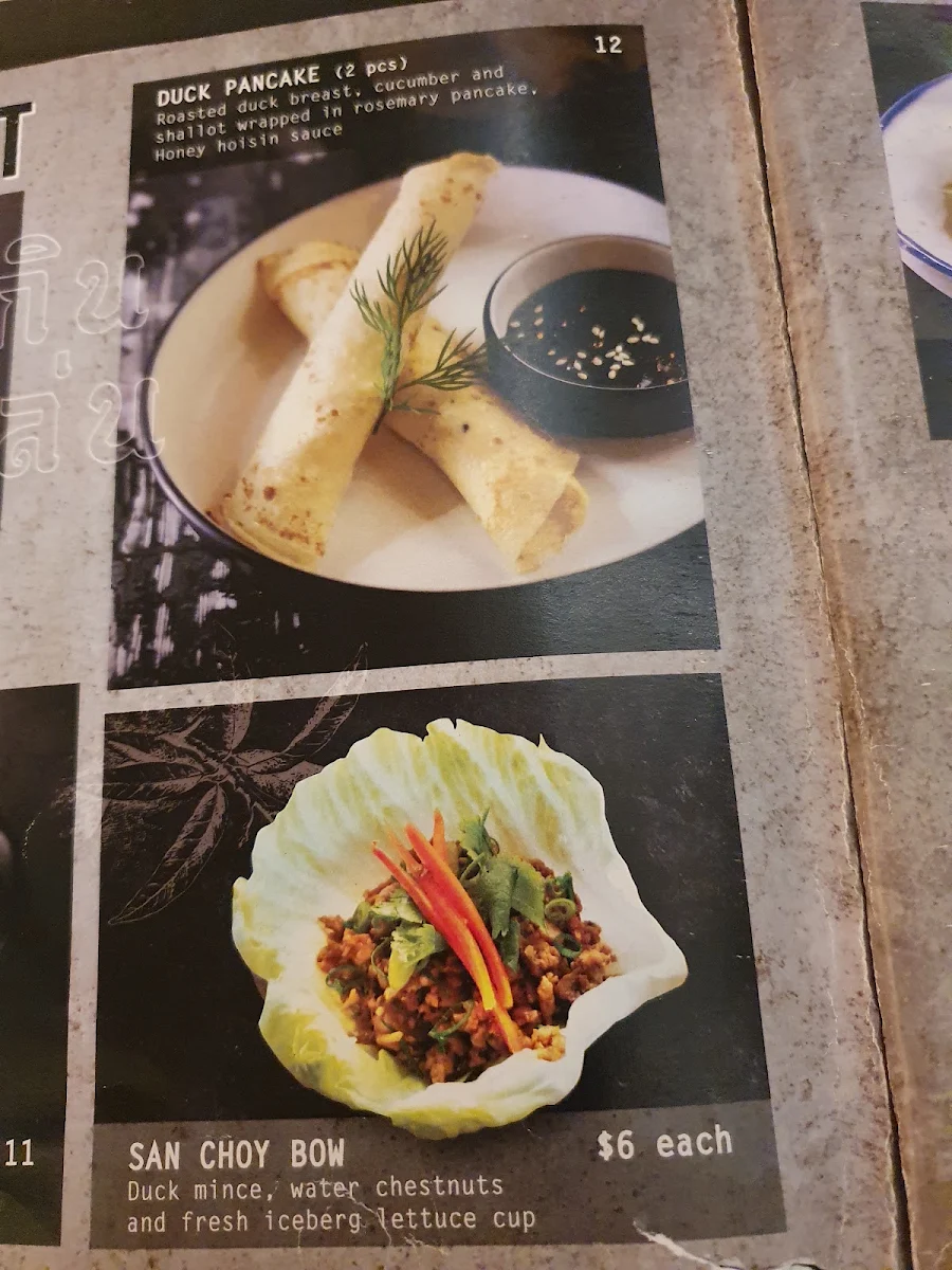 Menu, Kinn Thai Wollongong