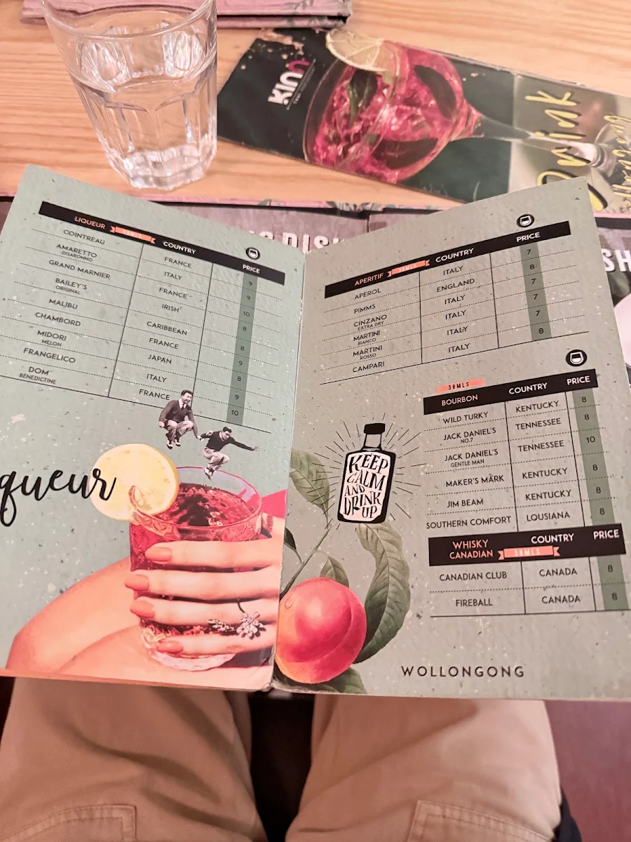 Menu, Kinn Thai Wollongong