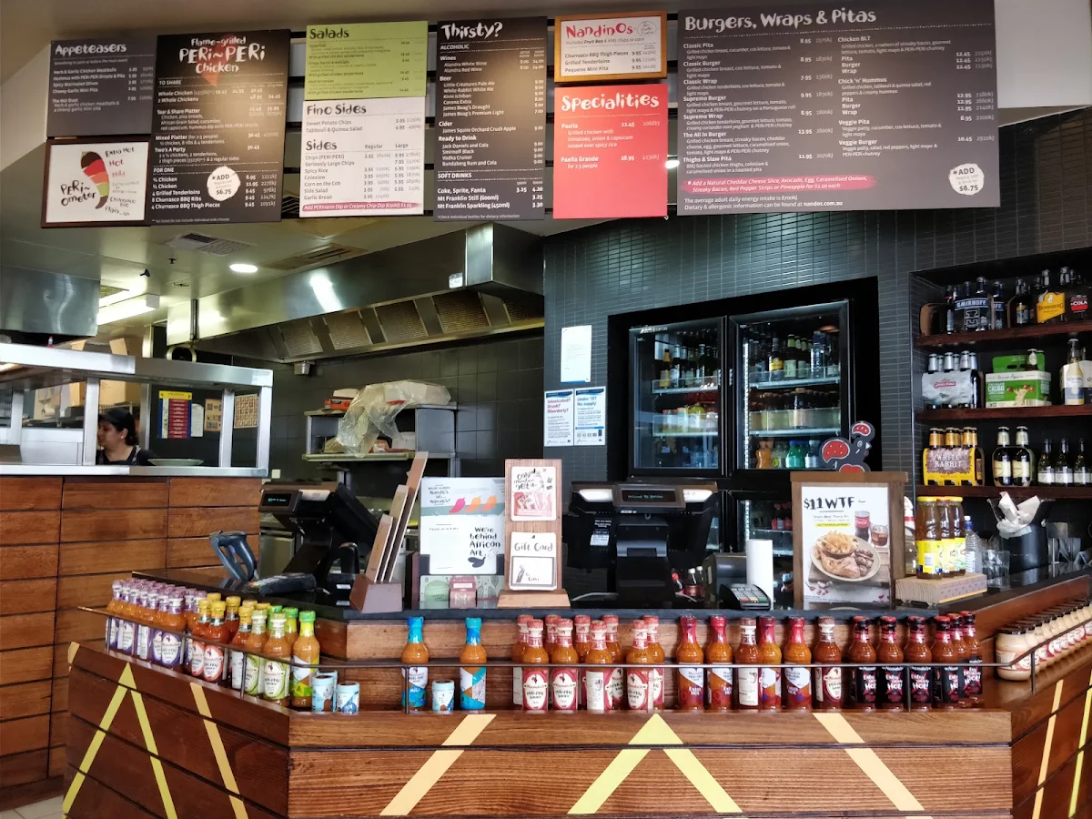 Menu, Nando's Westfield Airport West