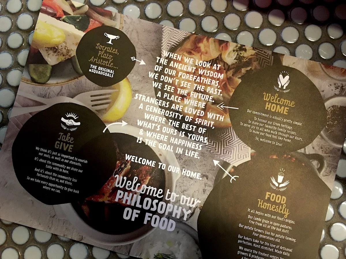 Menu, Zeus Street Greek Westfield Chermside