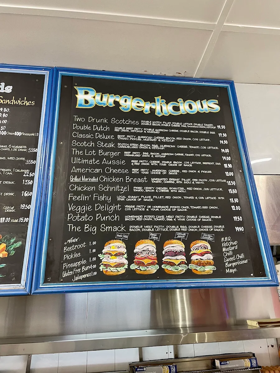 Menu, Sami’s Fish & Chips Burke Rd