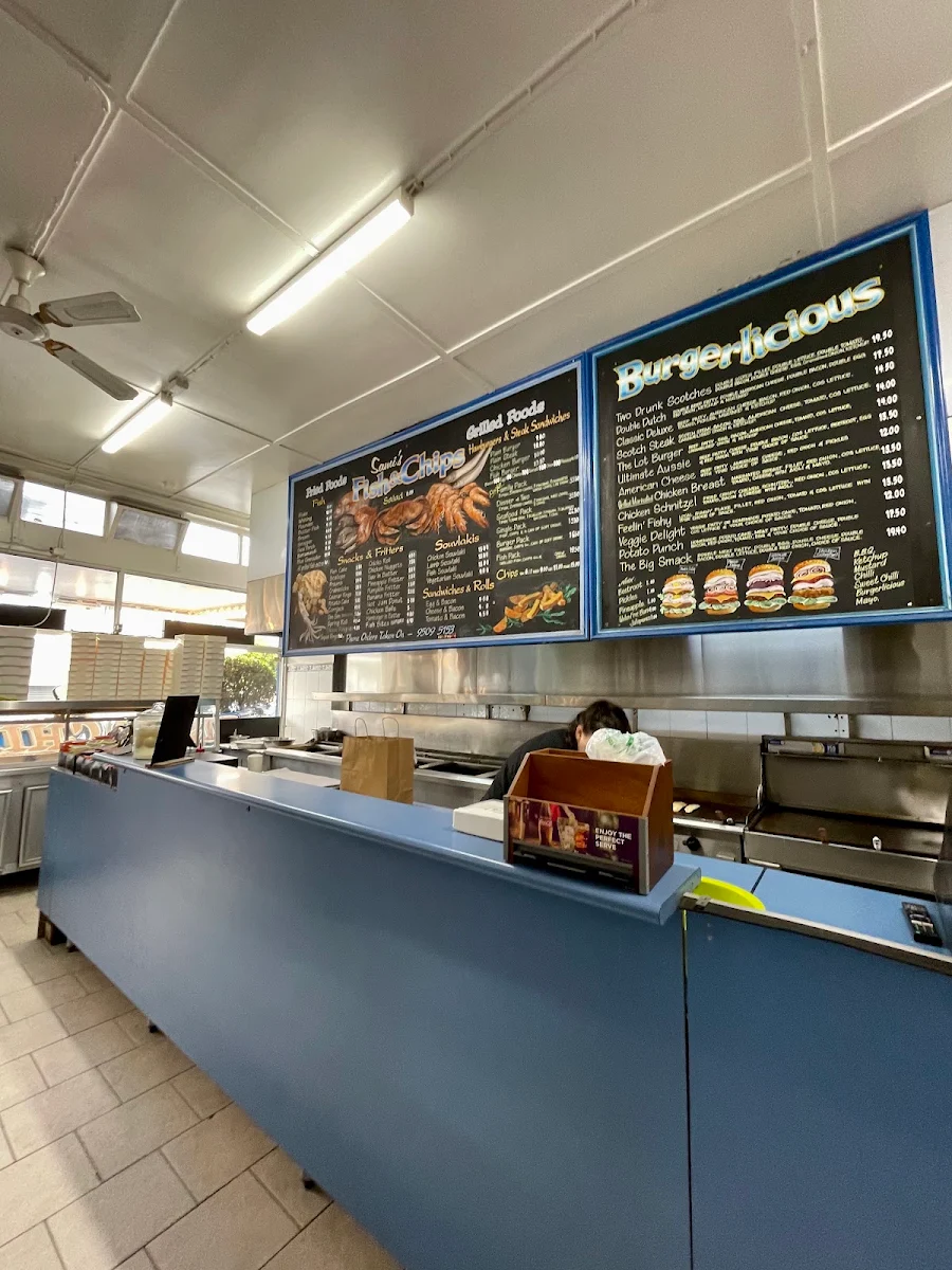 Menu, Sami’s Fish & Chips Burke Rd