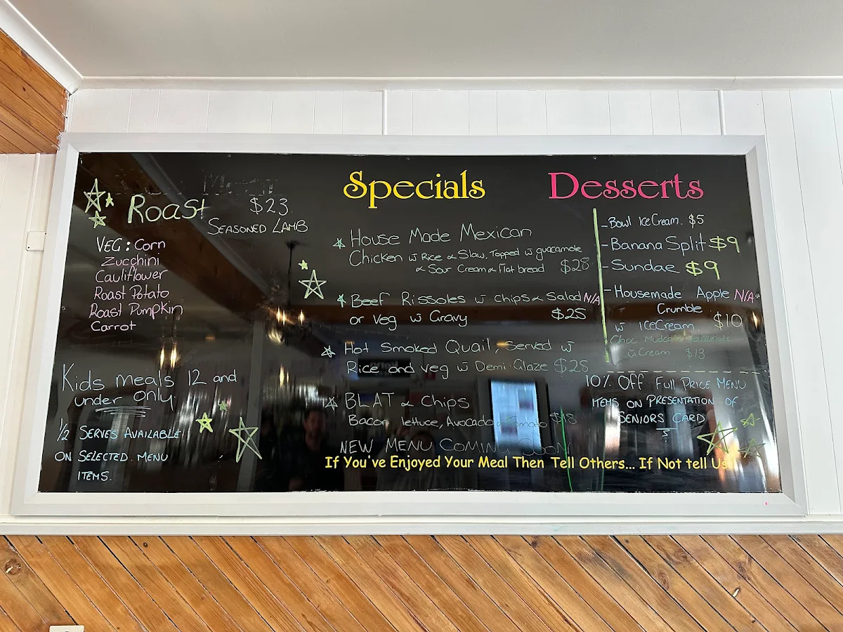 Menu, The Star & Garter Hotel