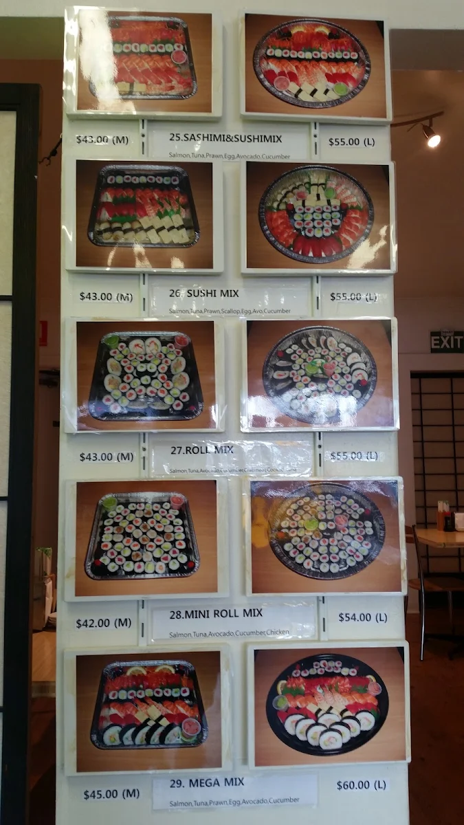 Menu, Sushi Plus Japanese