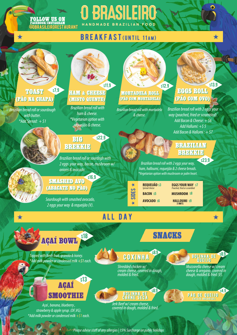 Menu, O Brasileiro