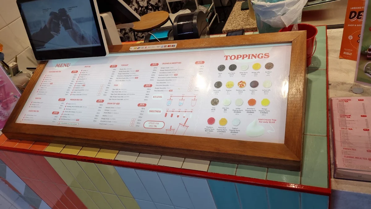 Menu, Sharetea Clayton