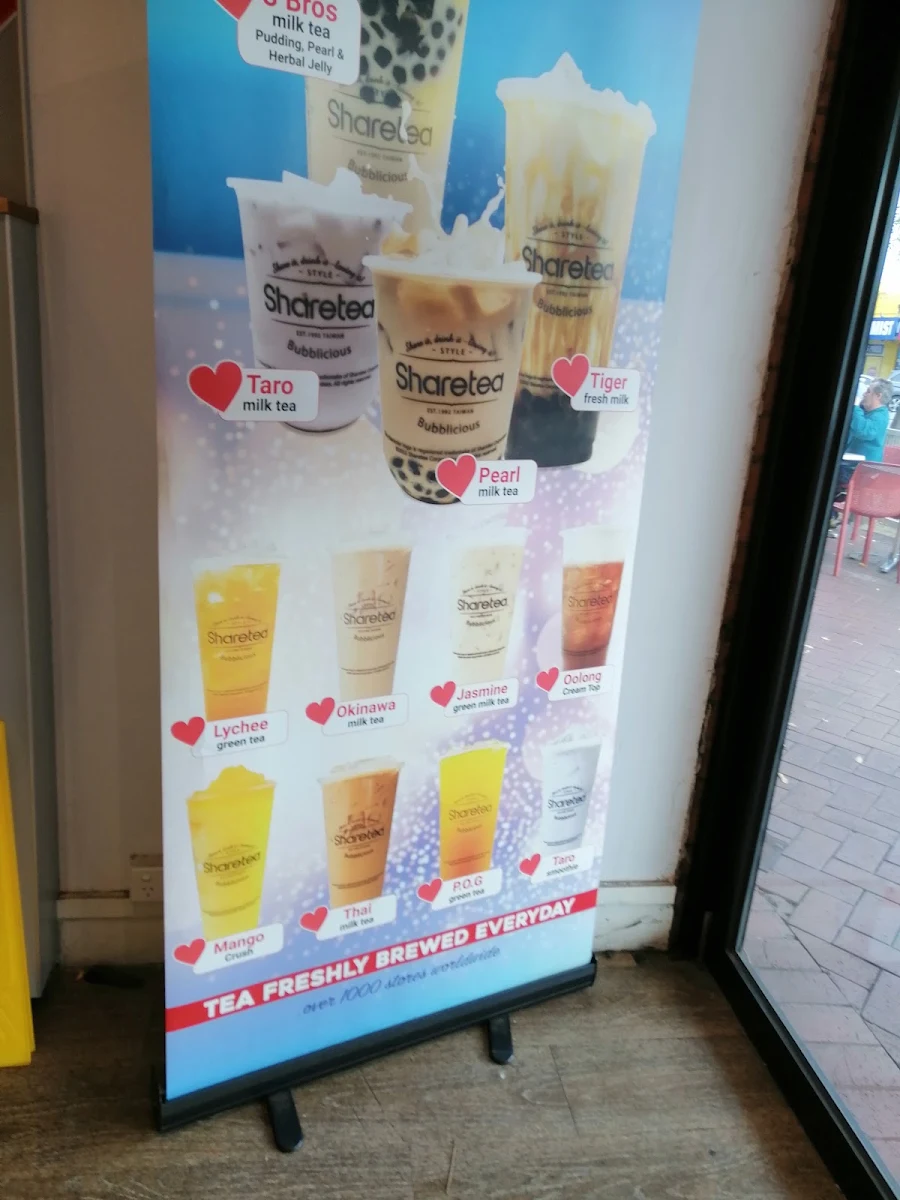 Menu, Sharetea Clayton