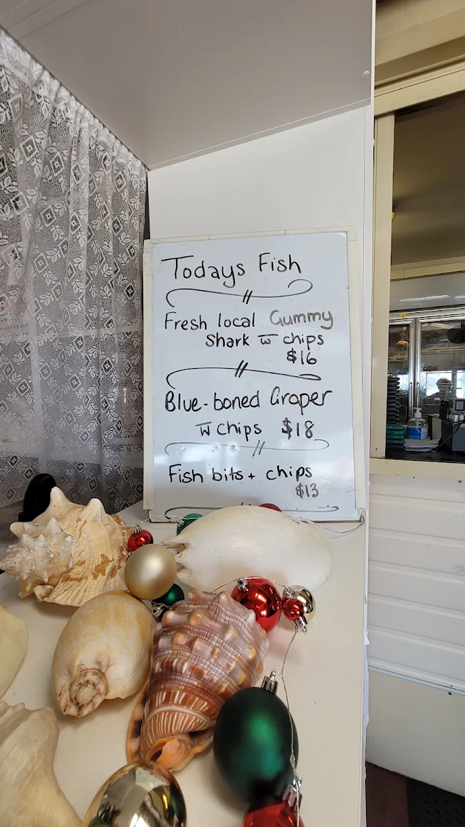Menu, The Squid Shack