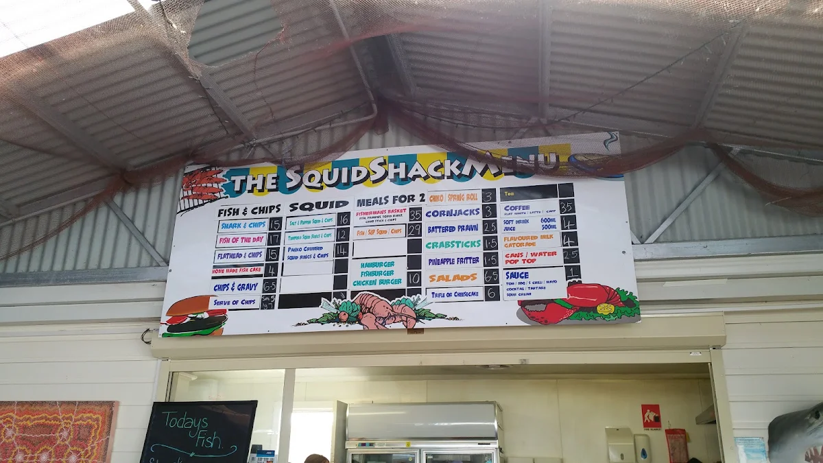 Menu, The Squid Shack
