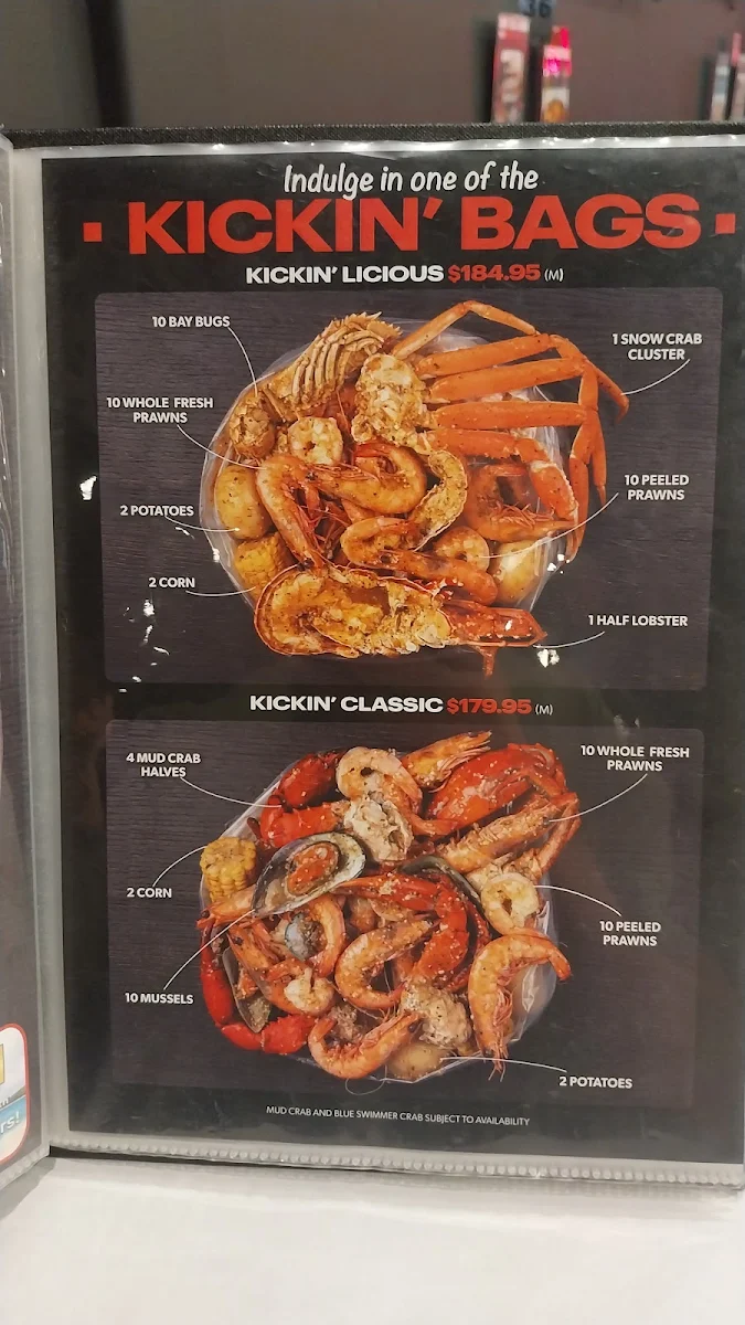 Menu, Kickin'Inn Woden