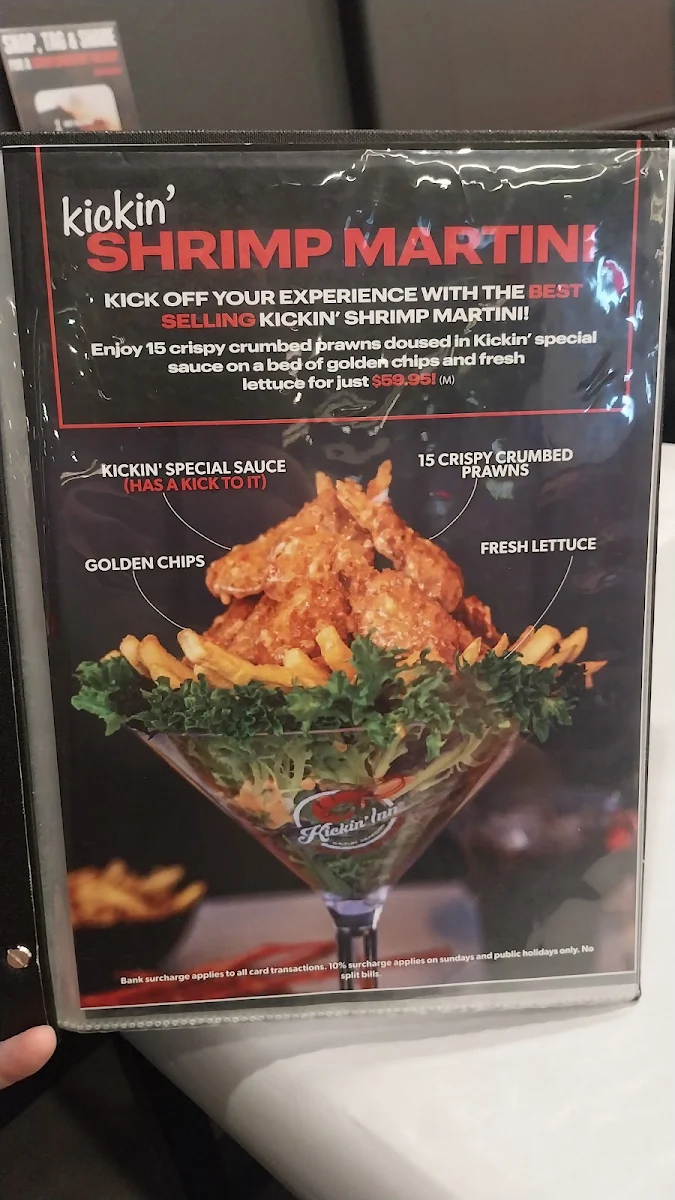Menu, Kickin'Inn Woden