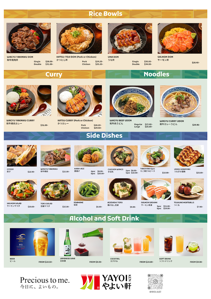 Menu, YAYOI World Square