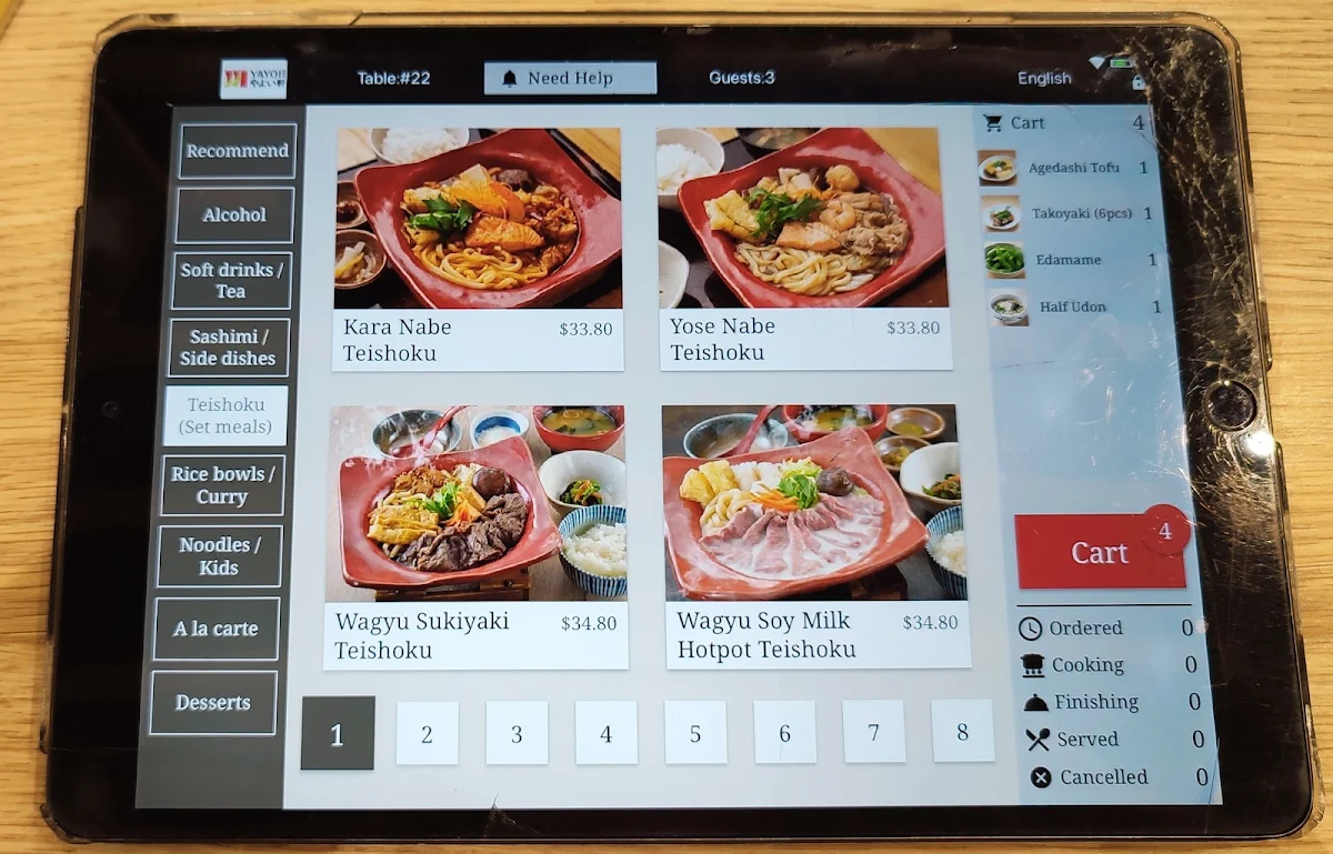 Menu, YAYOI World Square