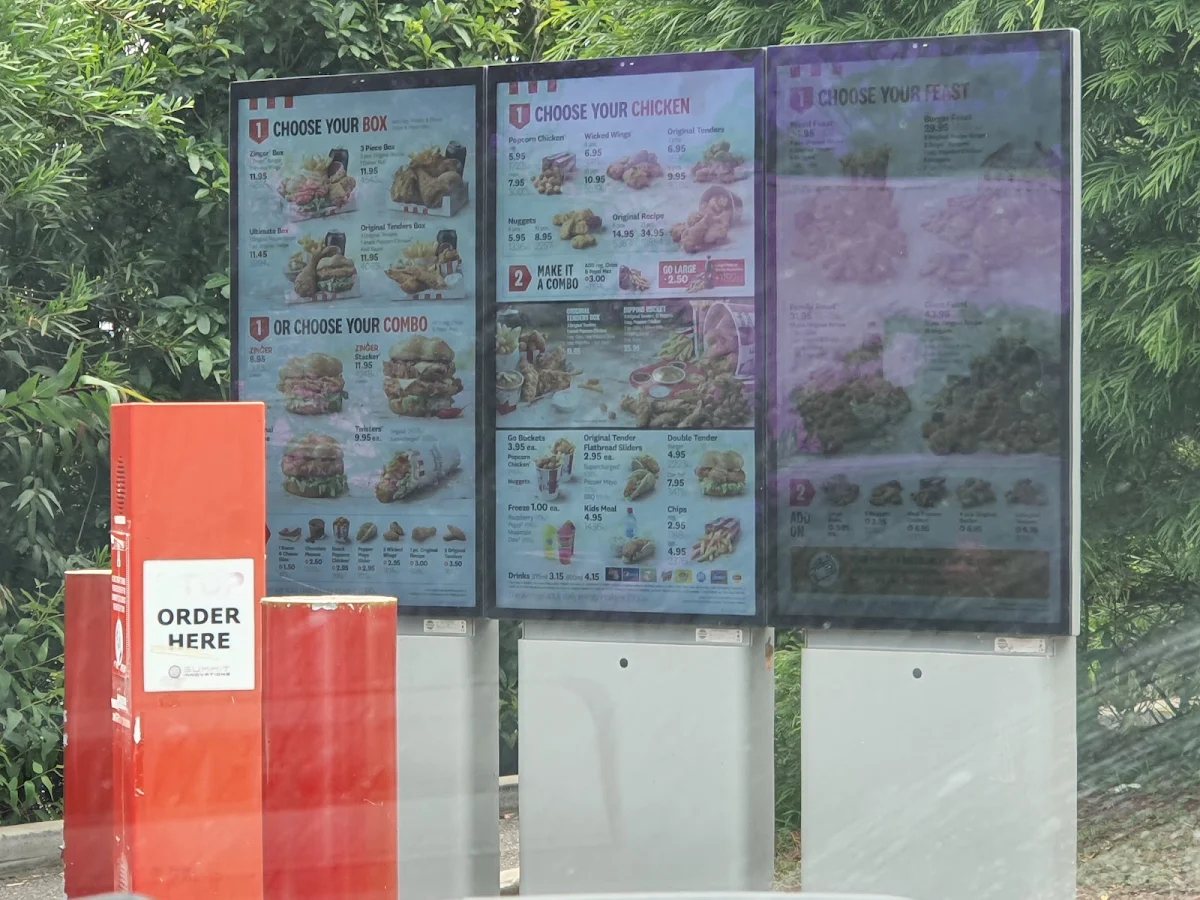 Menu, KFC Ulladulla