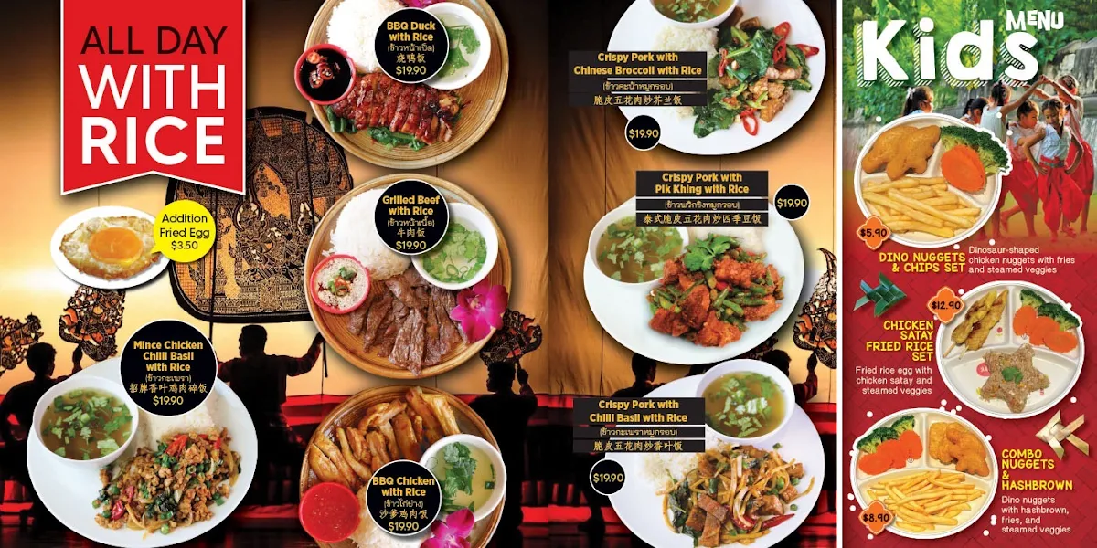 Menu, Thaithae Eastgardens