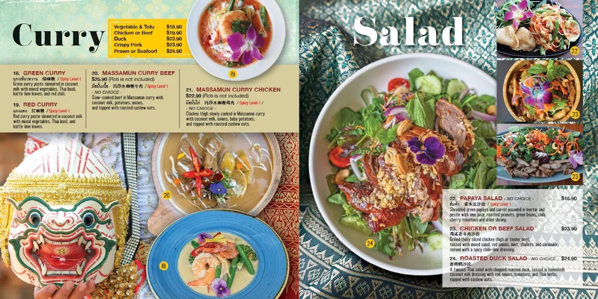 Menu, Thaithae Eastgardens