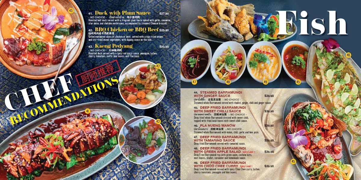 Menu, Thaithae Eastgardens