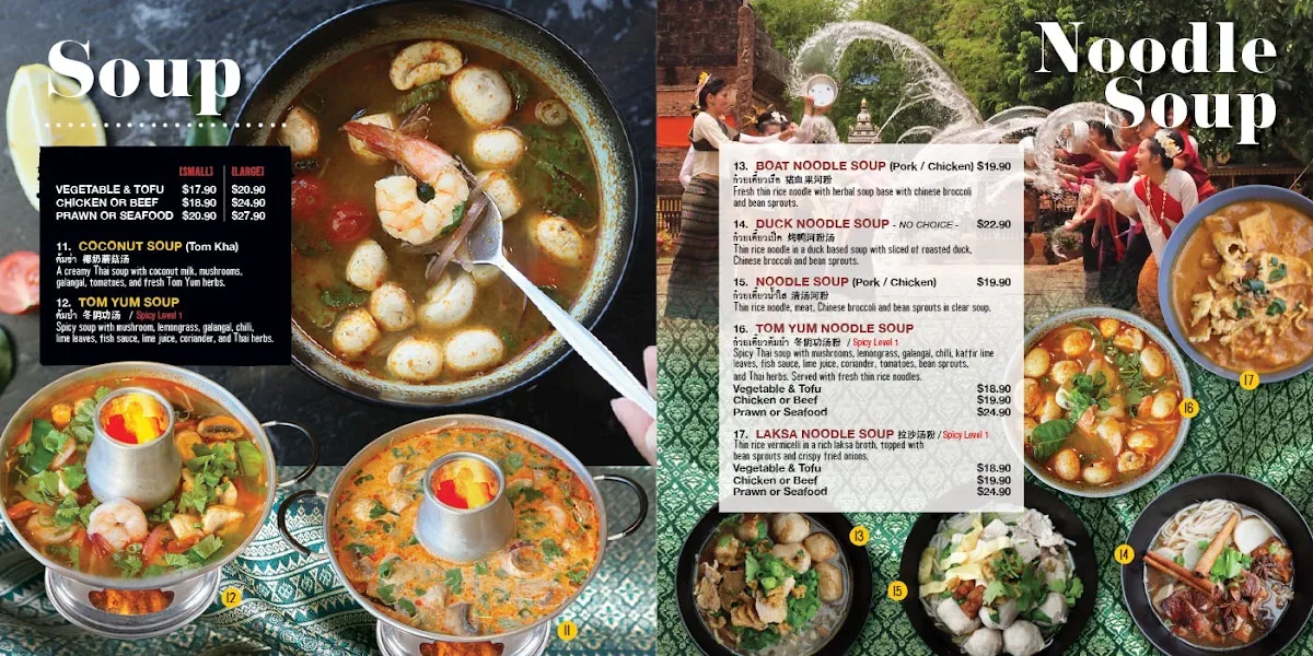 Menu, Thaithae Eastgardens