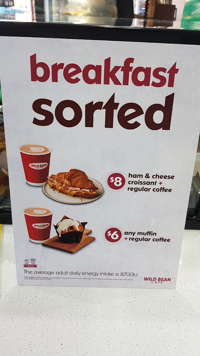 Menu, wildbean cafe