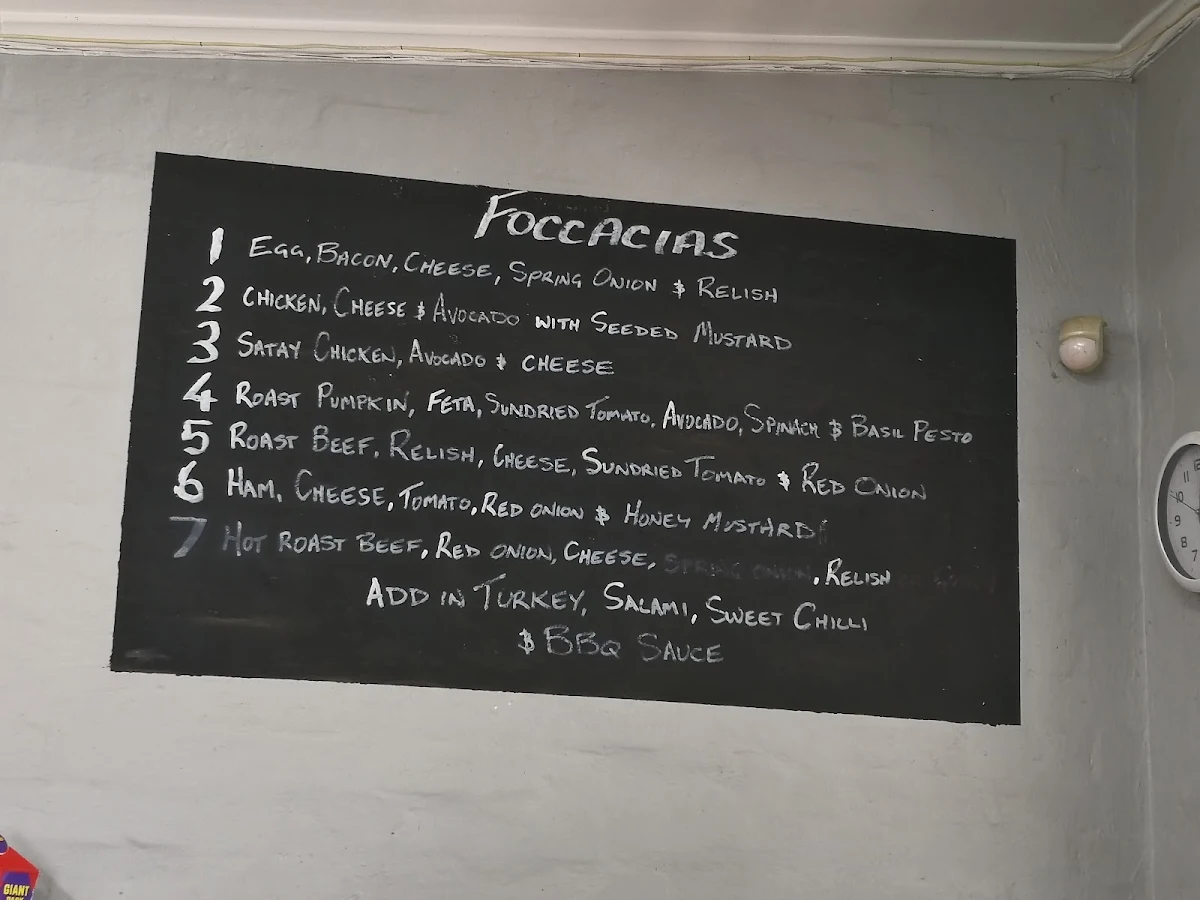 Menu, Goolwa Bakery est 1914