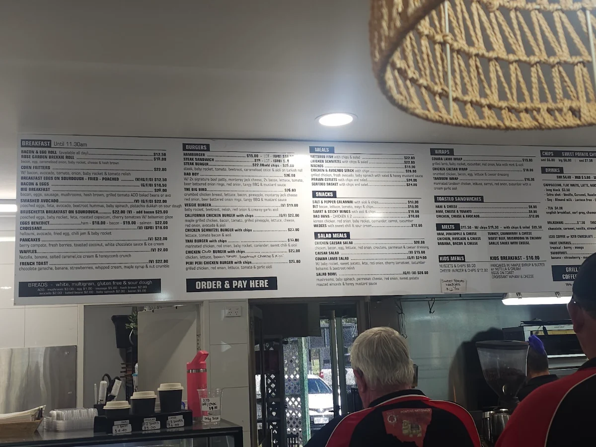 Menu, Rose Garden Coffee Place
