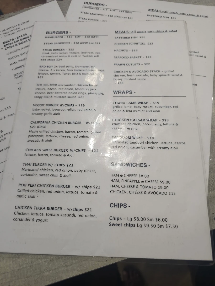 Menu, Rose Garden Coffee Place