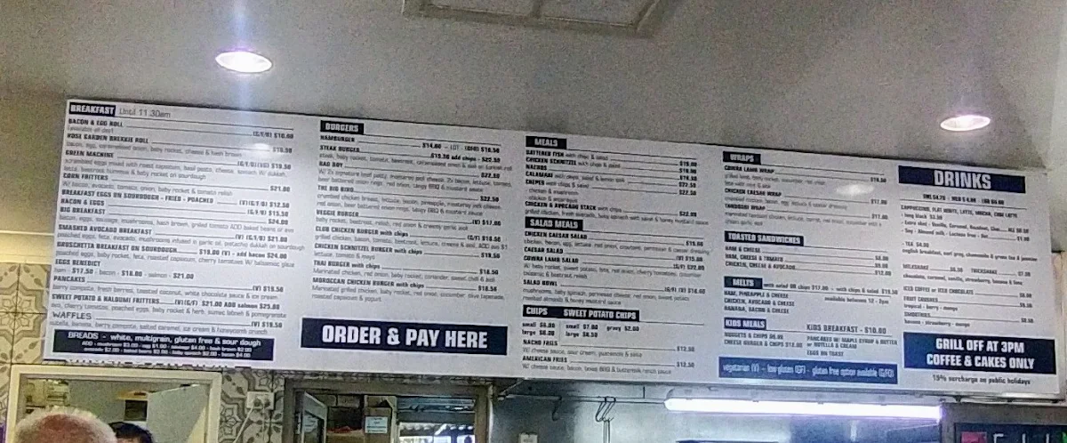 Menu, Rose Garden Coffee Place