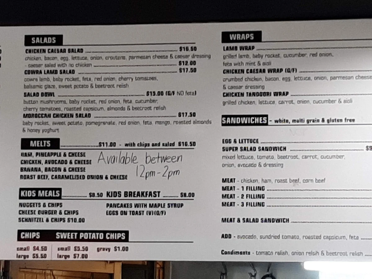 Menu, Rose Garden Coffee Place
