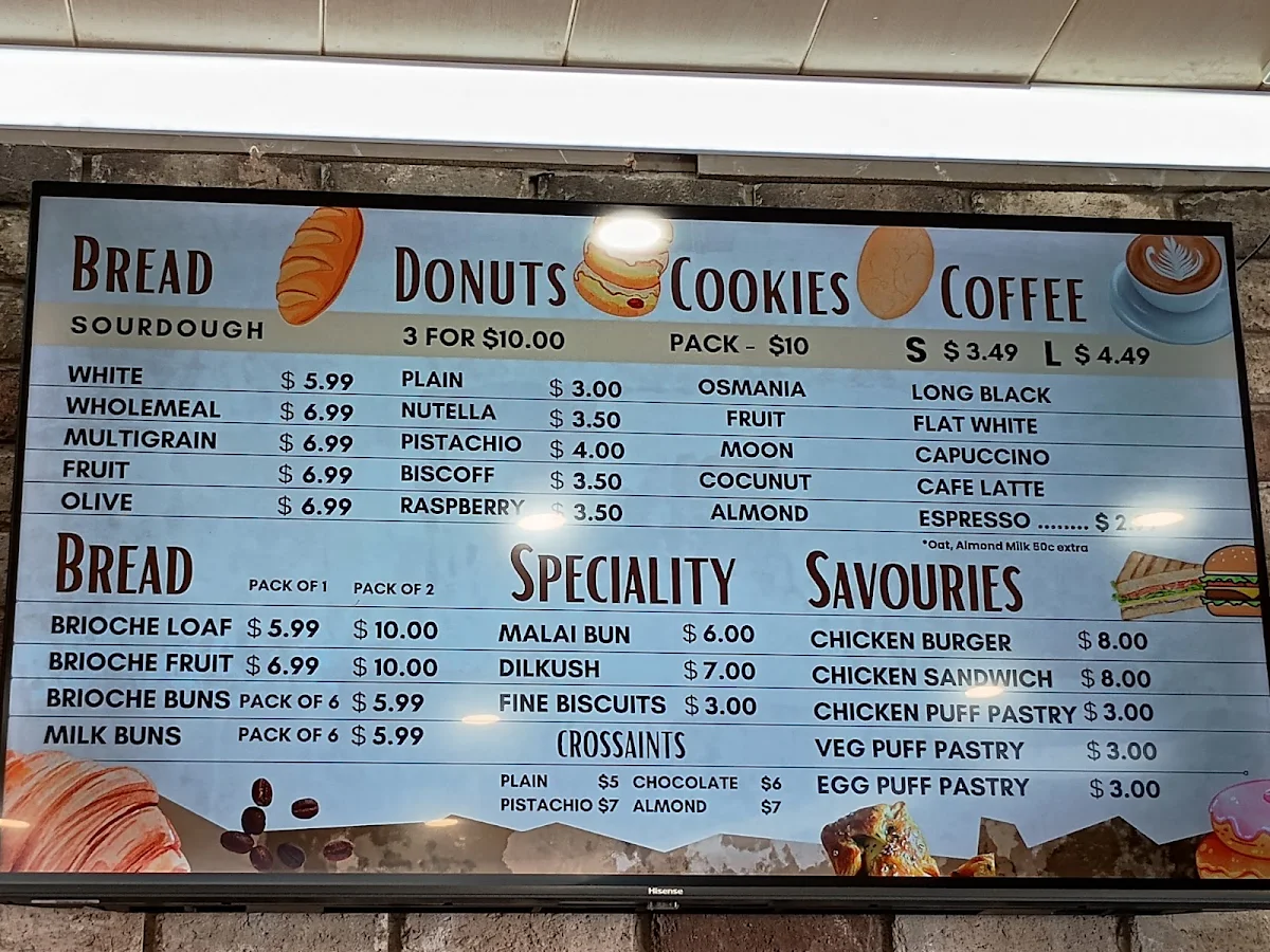 Menu, BAKERS INN Lakemba