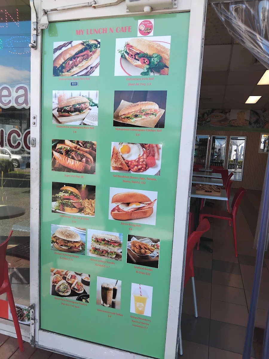Menu, My Lunch N Cafe