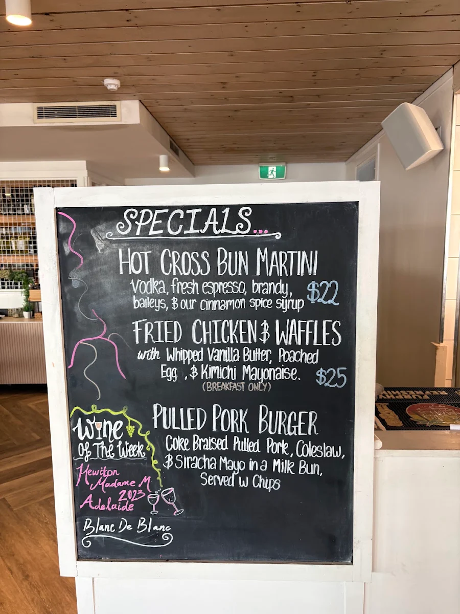 Menu, Sunny's Margate Beach