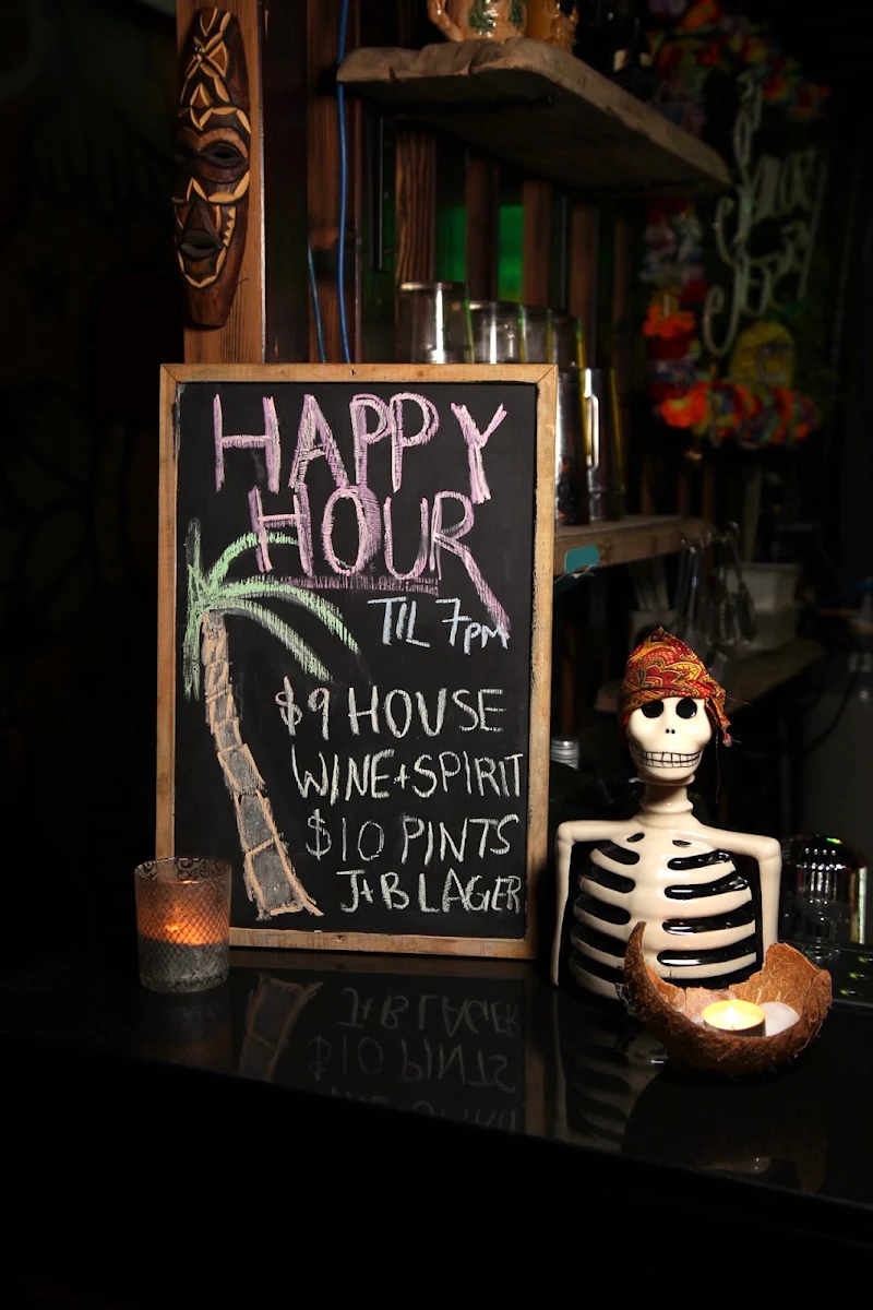 Menu, Jack & Bones Island Bar