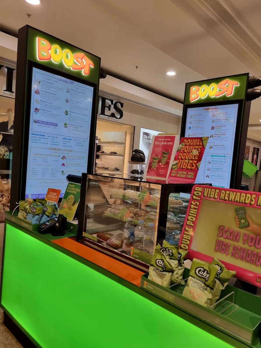 Menu, Boost Juice Rundle Place