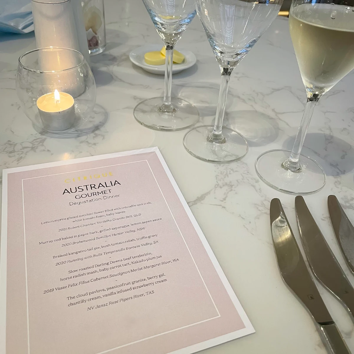 Menu, Citrique