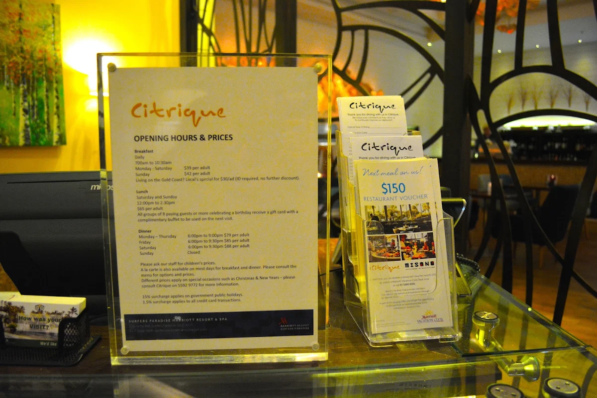 Menu, Citrique