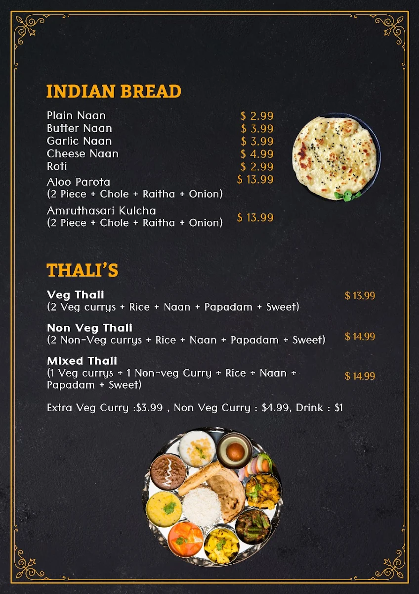 Menu, Nala Bhima Kitchen’s CBD