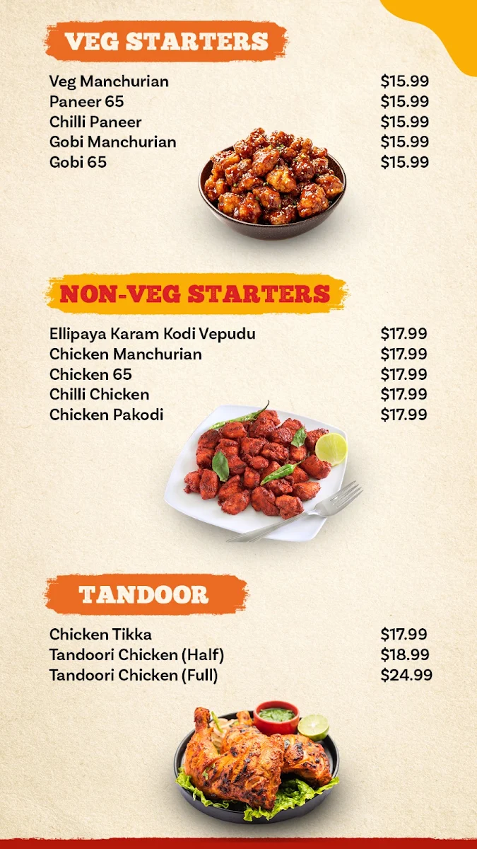 Menu, Nala Bhima Kitchen’s CBD