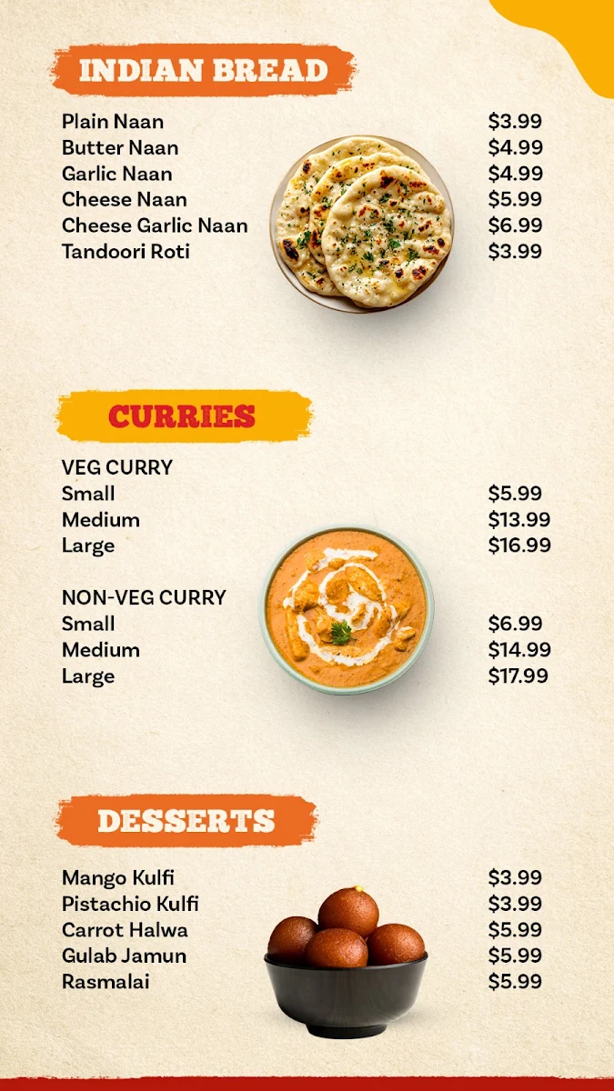 Menu, Nala Bhima Kitchen’s CBD