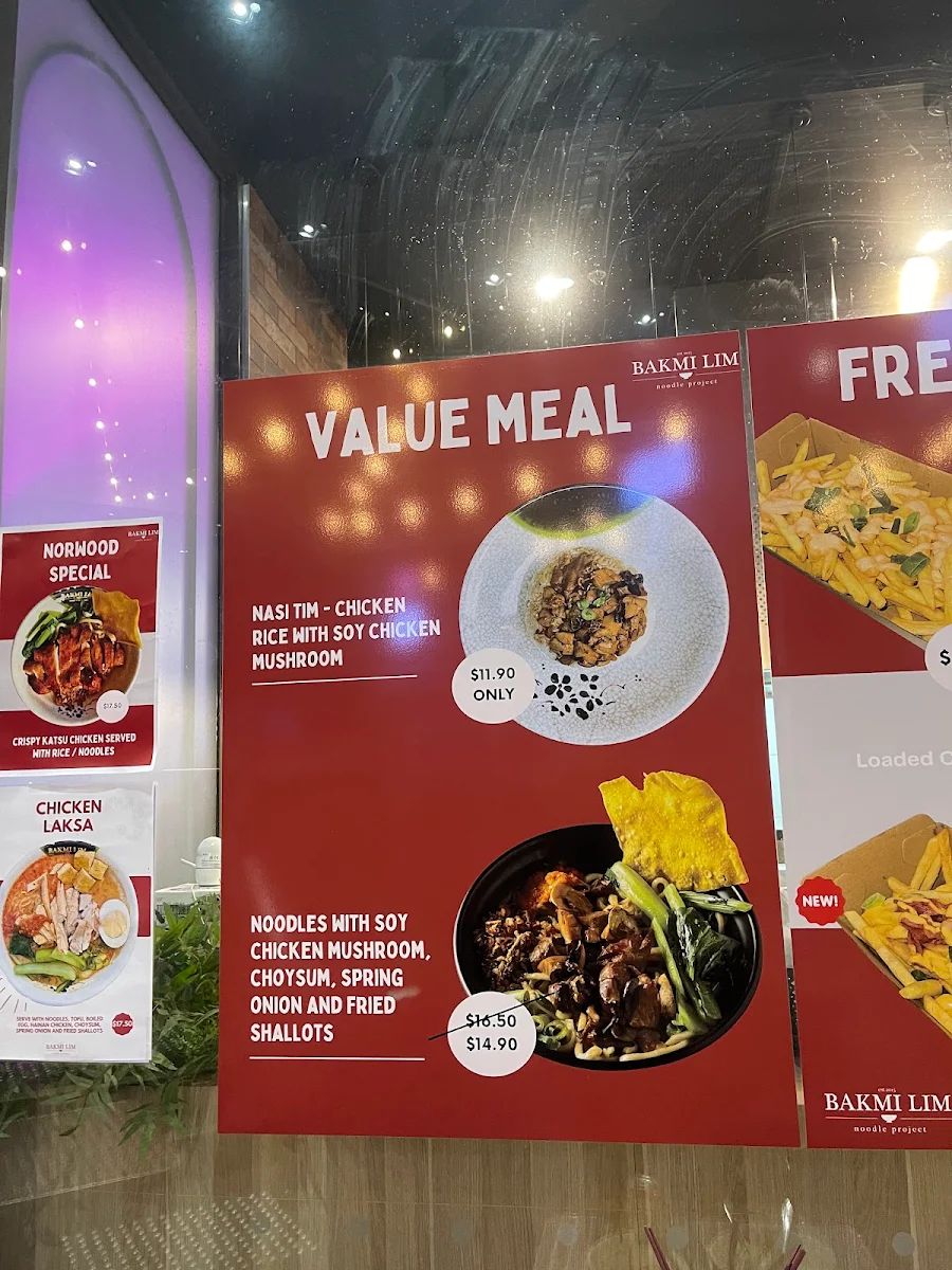Menu, Bakmi Lim Norwood