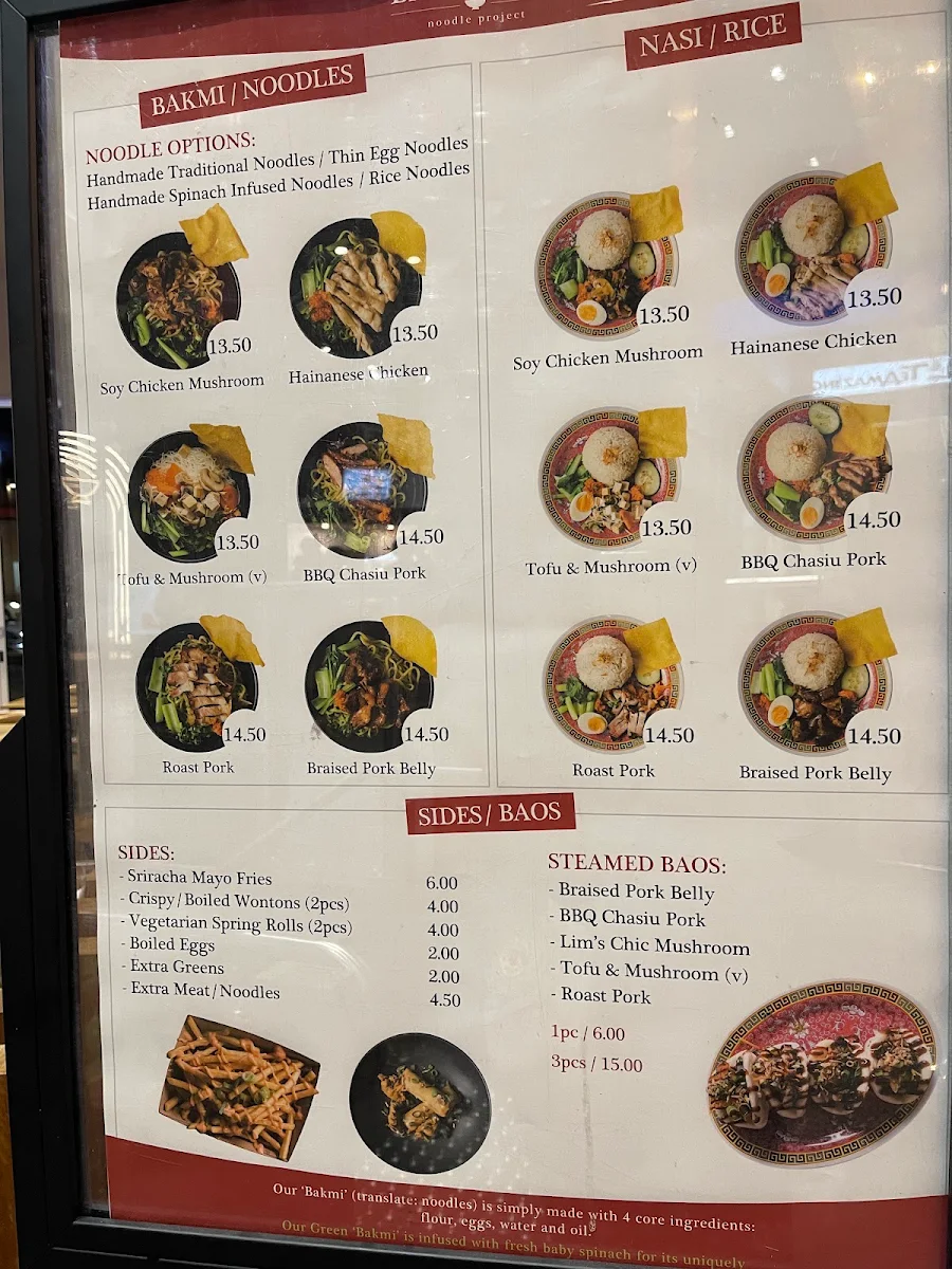 Menu, Bakmi Lim Norwood