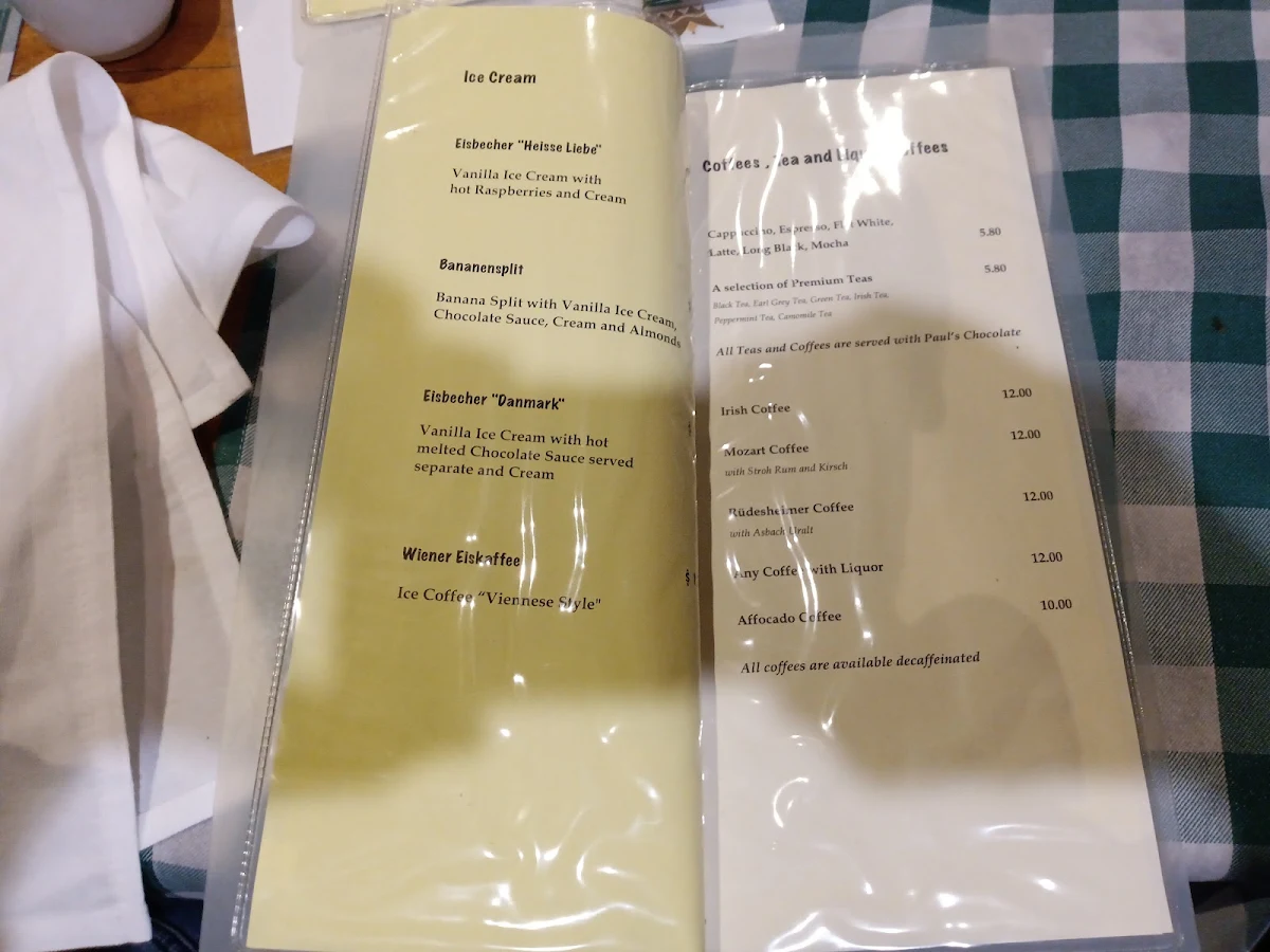 Menu, Kaiser Stubn